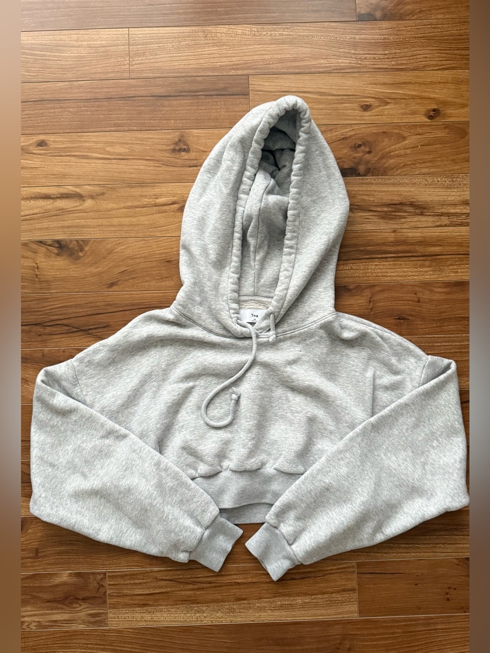 TNA Grey Cropped Hoodie - Size XS